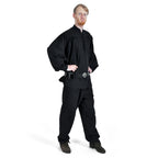 Imagen del producto Camisa medieval con cuello alto y cordones Friedrich negra