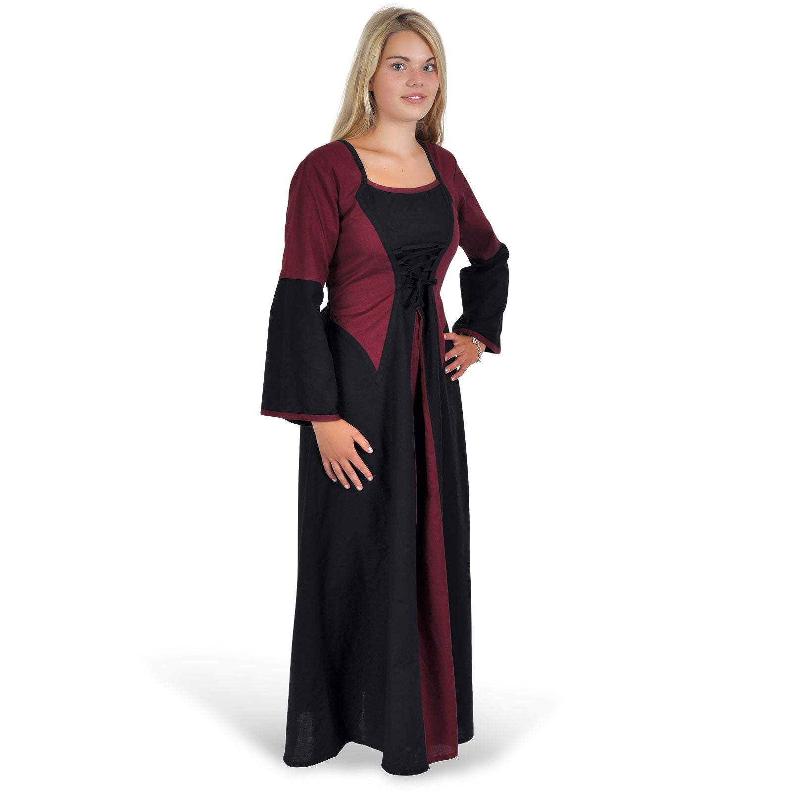 Imagen del producto Vestido Elena negro-burdeos