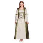 Imagen del producto Vestido medieval Rebecca en color natural-verde