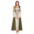 Imagen del producto Vestido medieval Rebecca en color natural-verde