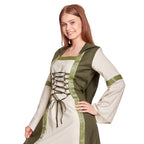Imagen del producto Vestido medieval Rebecca en color natural-verde