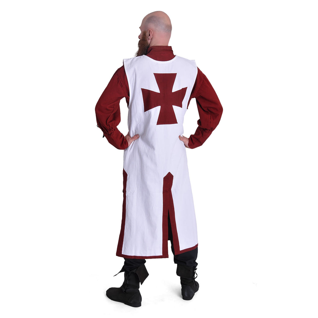 Imagen del producto Túnica de los Caballeros Cruzados blanco-burdeos