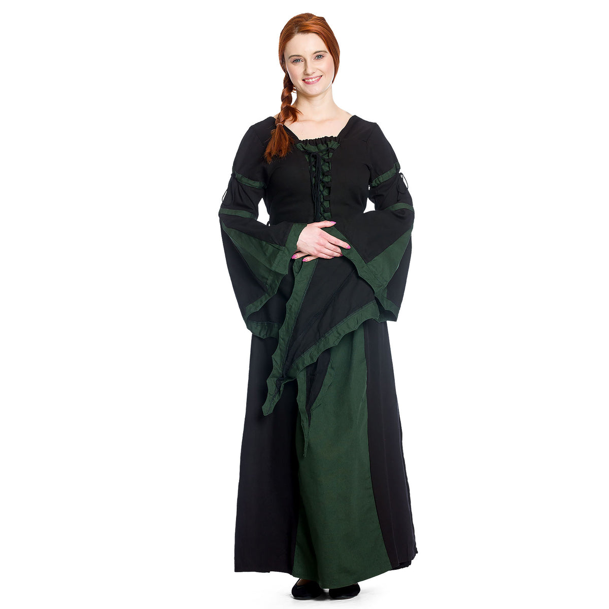 Imagen del producto Leona - Vestido medieval negro-verde