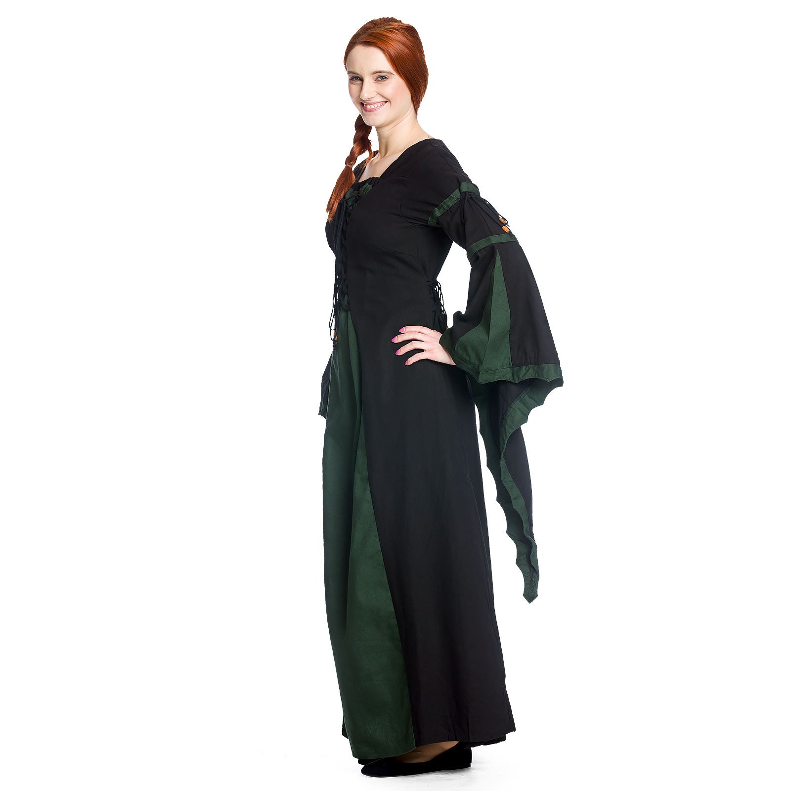 Imagen del producto Leona - Vestido medieval negro-verde