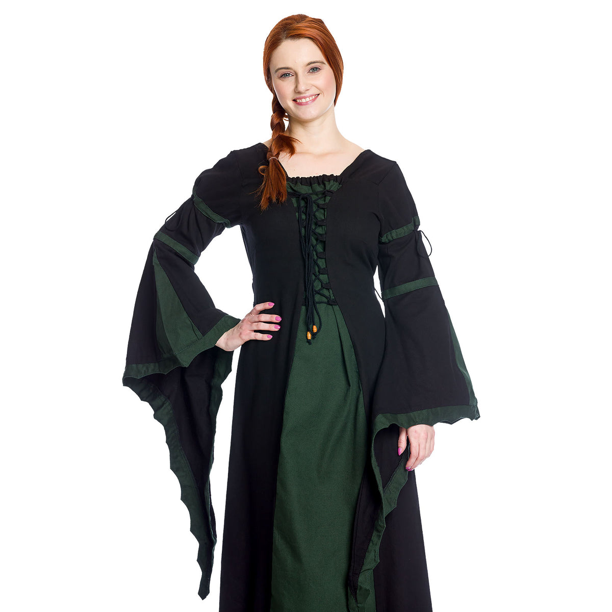 Imagen del producto Leona - Vestido medieval negro-verde