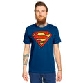 Imagen del producto Superman - Camiseta con logo desgastado azul