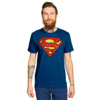 Imagen del producto Superman - Camiseta con logo desgastado azul