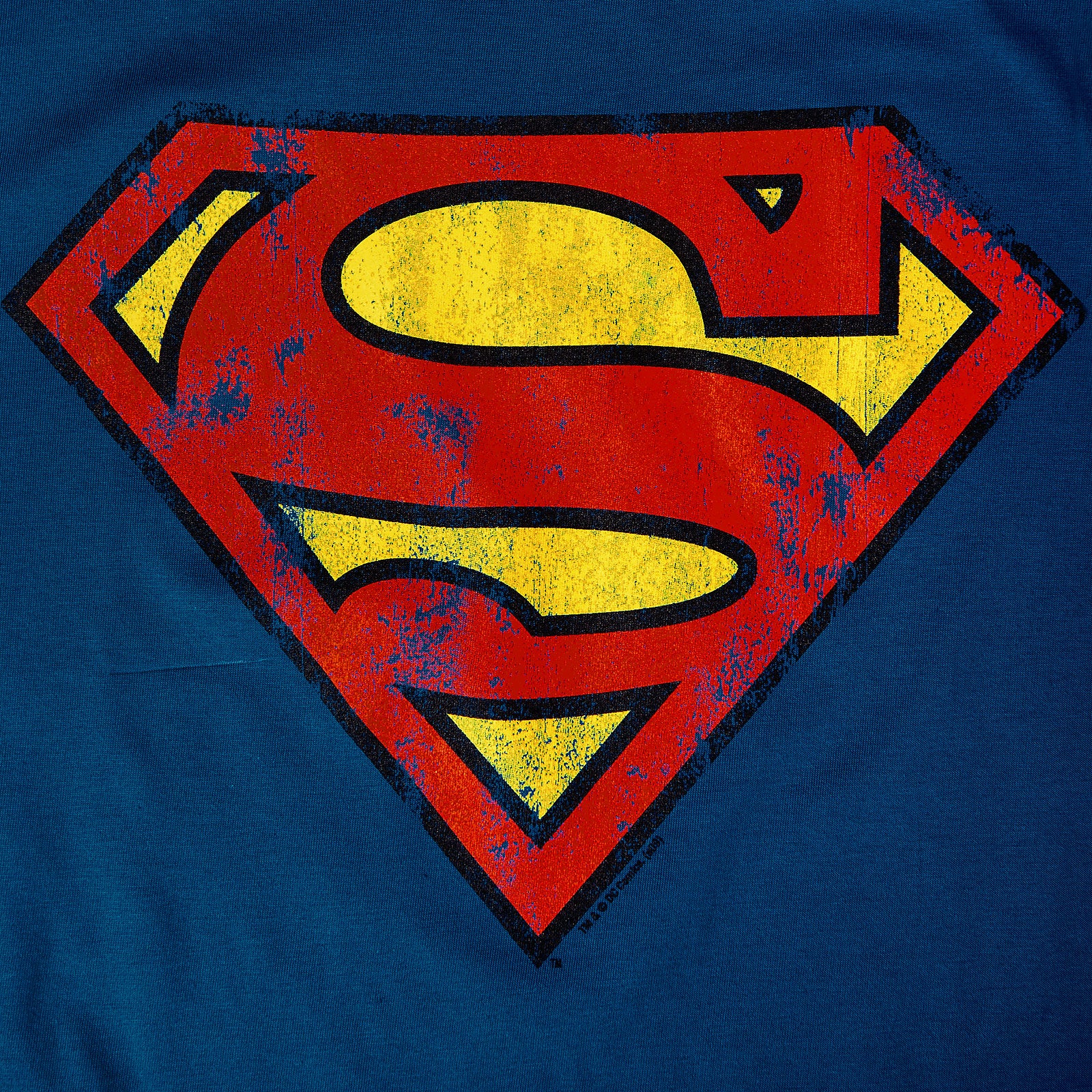 Imagen del producto Superman - Camiseta con logo desgastado azul
