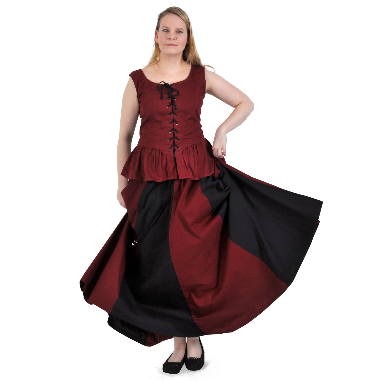 Imagen del producto Estrella - Falda medieval negro-rojo