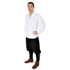 Imagen del producto Camisa de pirata con cordón continuo blanco