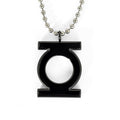 Imagen del producto Green Lantern - Colgante negro con logo en cadena