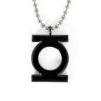 Imagen del producto Green Lantern - Colgante negro con logo en cadena
