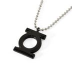 Imagen del producto Green Lantern - Colgante negro con logo en cadena