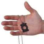 Imagen del producto Green Lantern - Colgante negro con logo en cadena