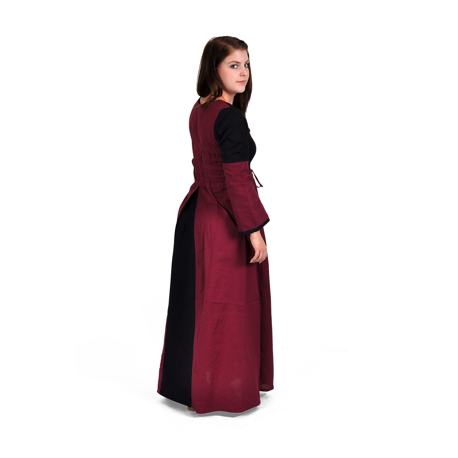 Imagen del producto Vestido medieval Elena burdeos-negro