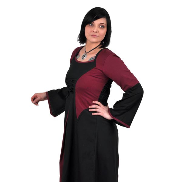 Imagen del producto Vestido medieval Elena burdeos-negro