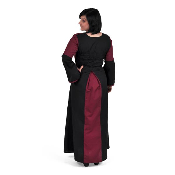Imagen del producto Vestido medieval Elena burdeos-negro