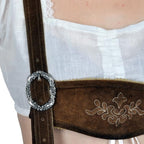 Imagen del producto Pantalones tradicionales de cuero genuino clásico para mujeres