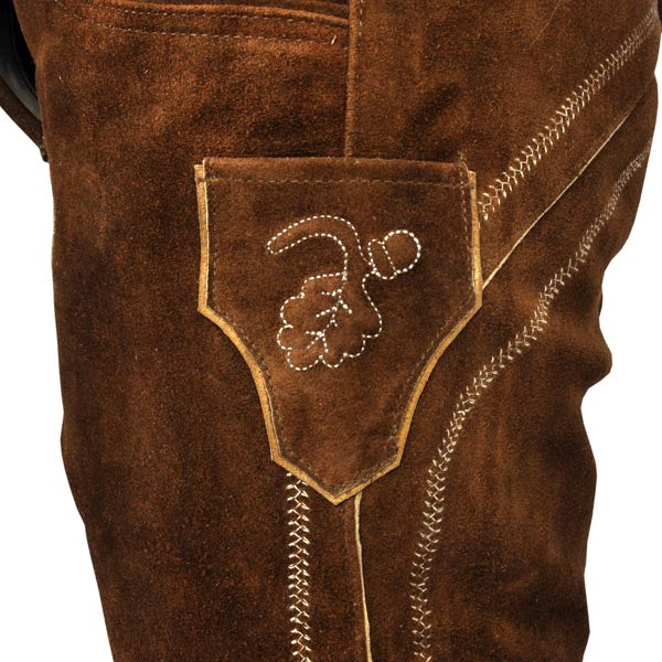Imagen del producto Pantalones tradicionales de cuero genuino clásico para mujeres