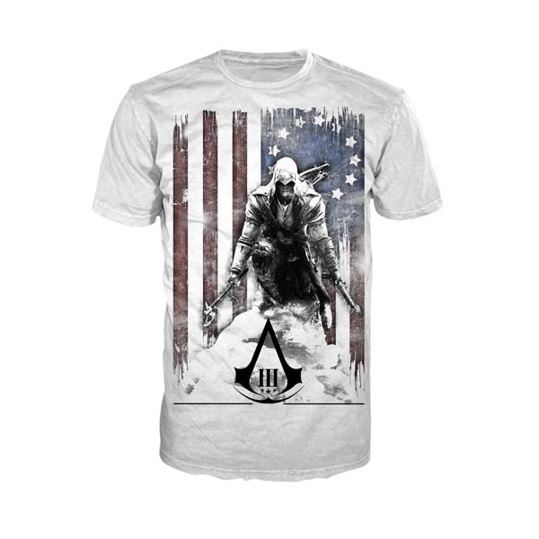 Product image Assassins Creed III - Burned Flag T-Shirt white