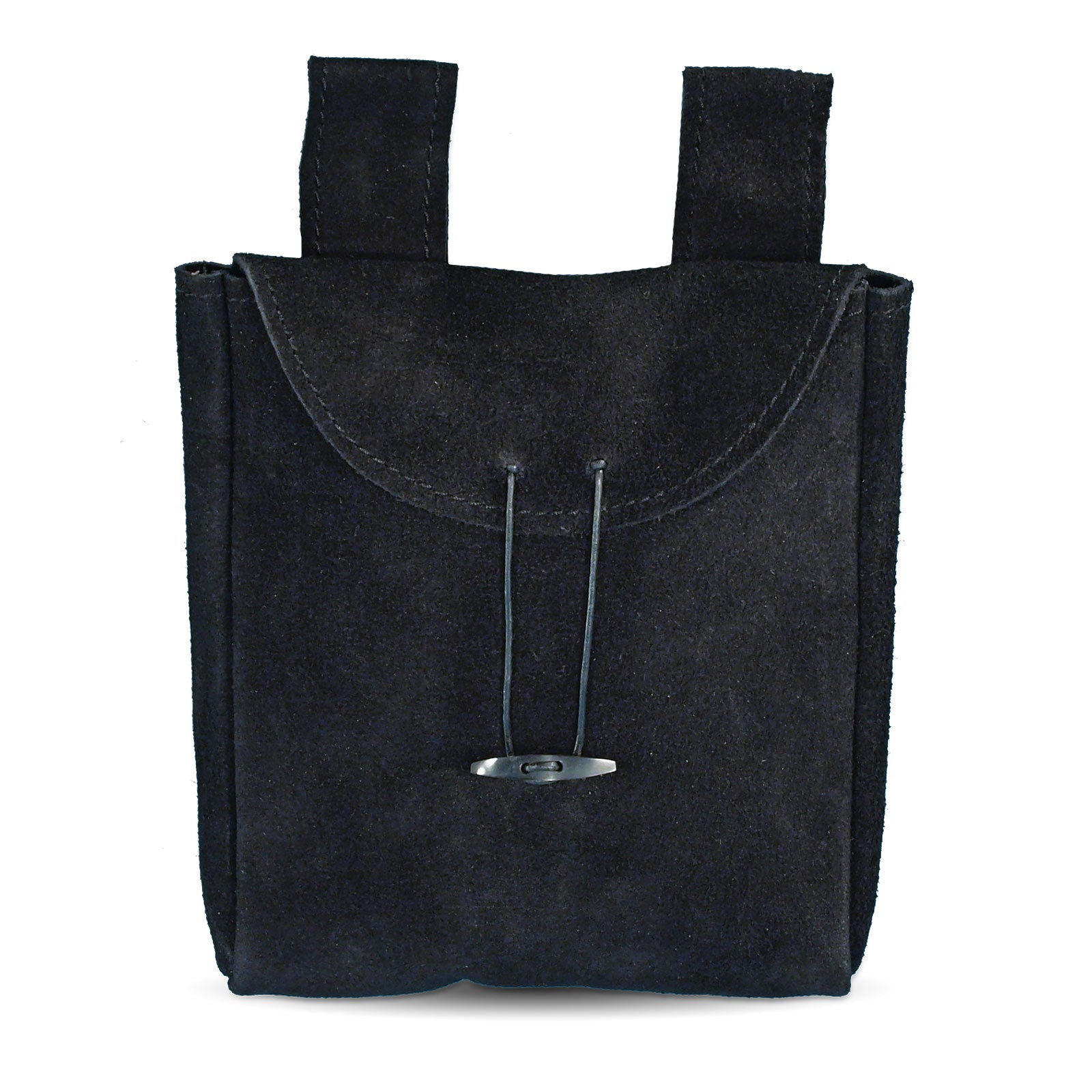 Product image Large leather bag with wooden closure black