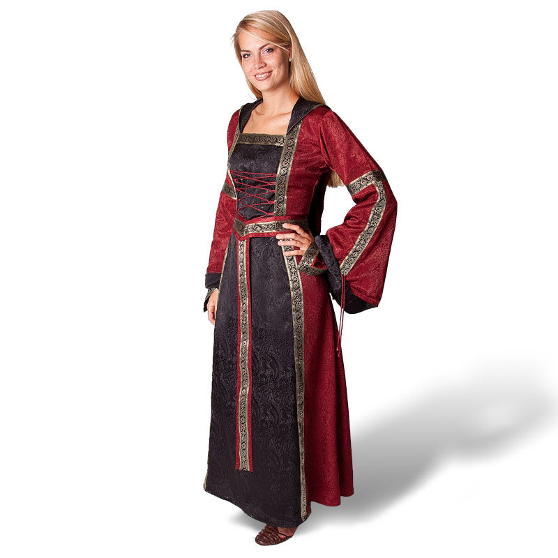 Product image Medieval dress Iris bordeaux-black