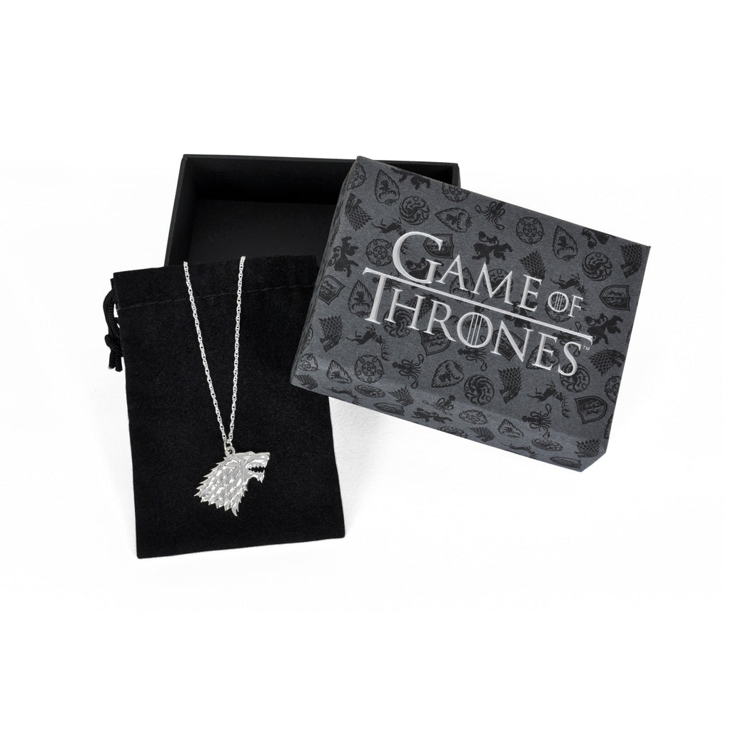 Imagen del producto Juego de Tronos - Collar de plata con el escudo de Stark