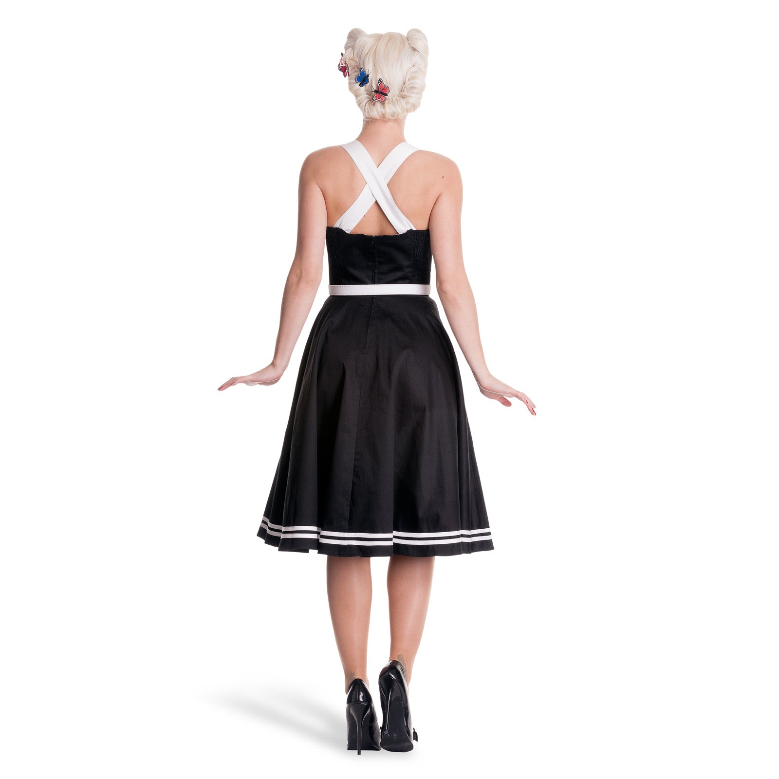 Imagen del producto Vestido Rockabilly Siren con cinturón negro