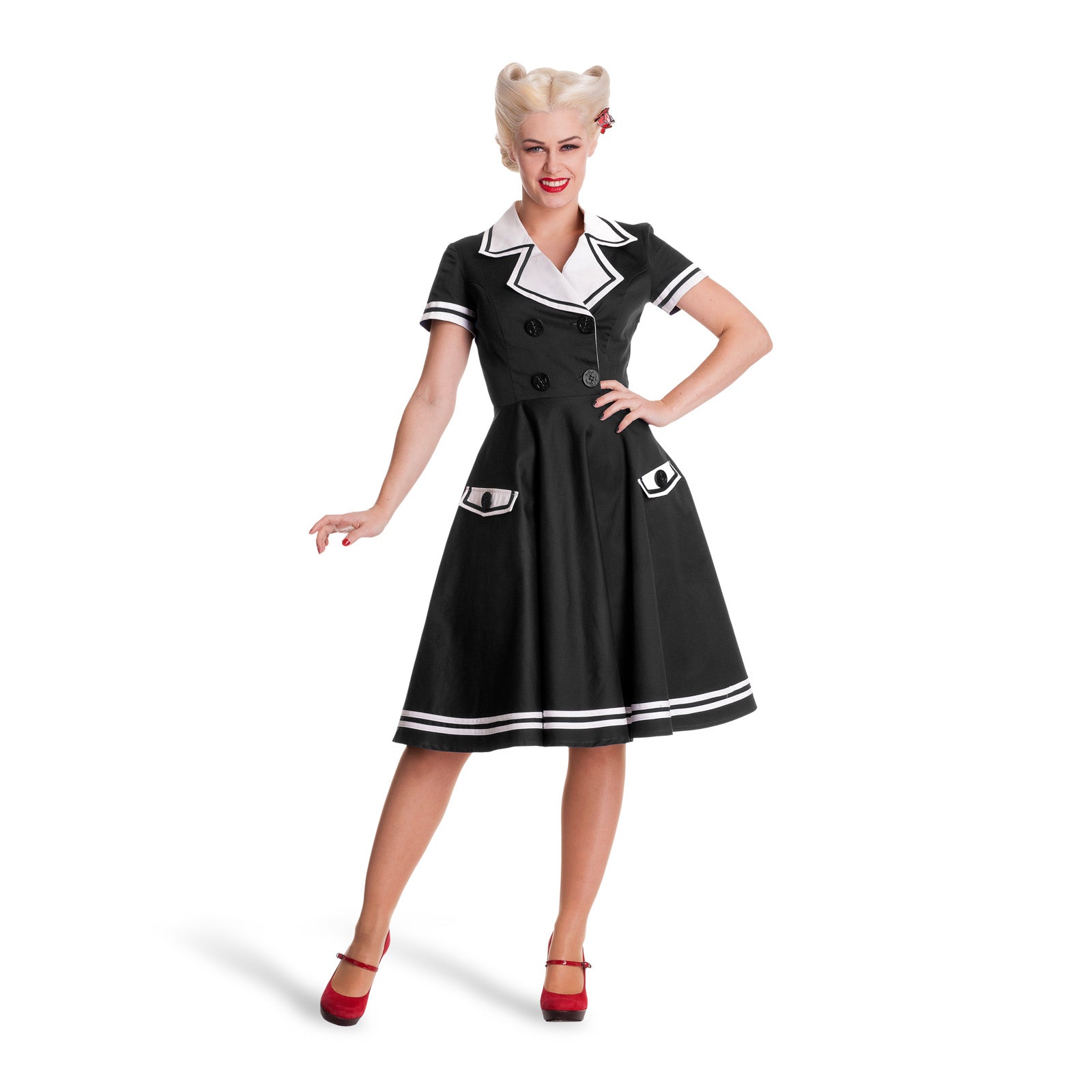Imagen del producto Vestido de marinero Rockabilly negro