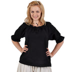 Imagen del producto Blusa medieval de manga corta Sandra negra
