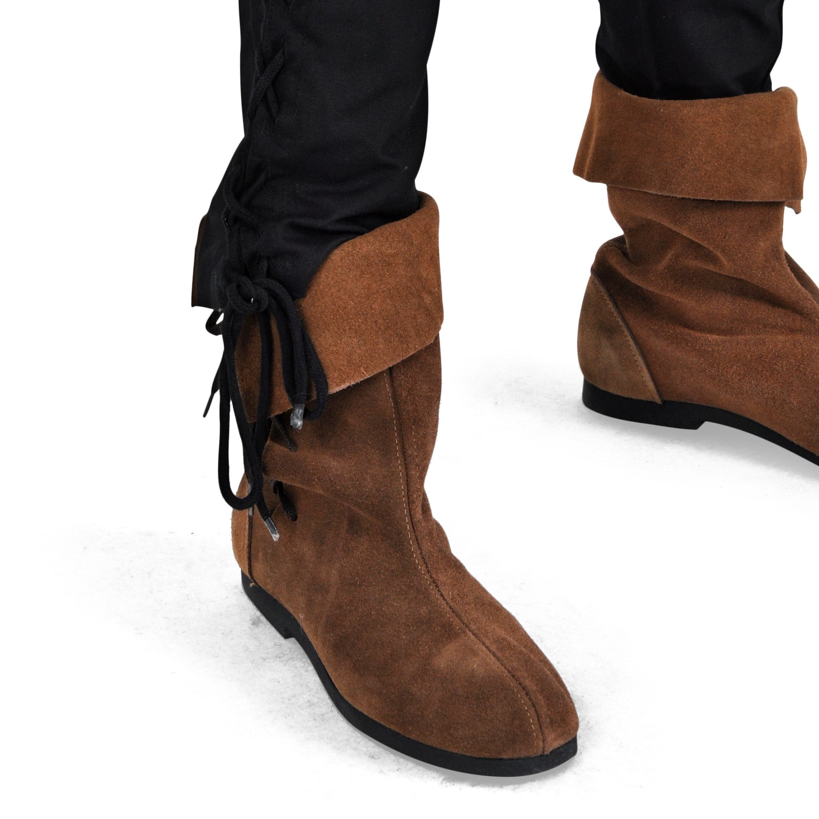 Imagen del producto Pantalones Bertram para hombre con cordones en la parte inferior de la pierna negro-rojo