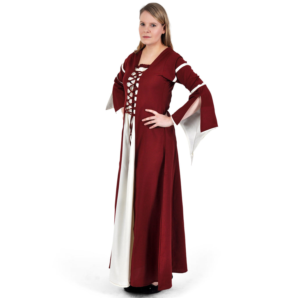 Imagen del producto Vestido medieval Katherina rojo-natural