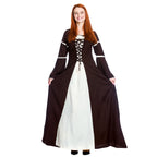 Imagen del producto Vestido medieval Katherina marrón-natural