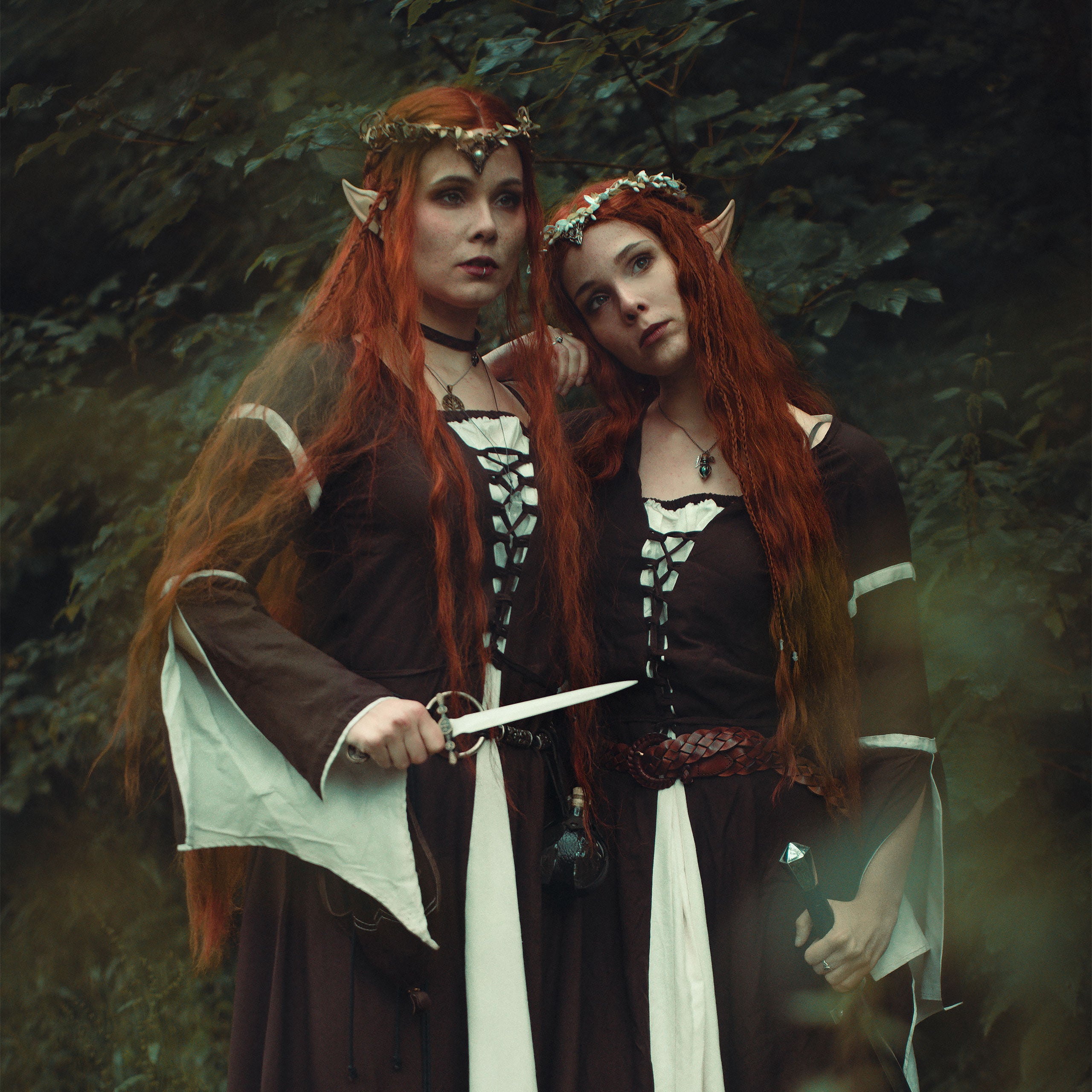 Imagen del producto Vestido medieval Katherina marrón-natural