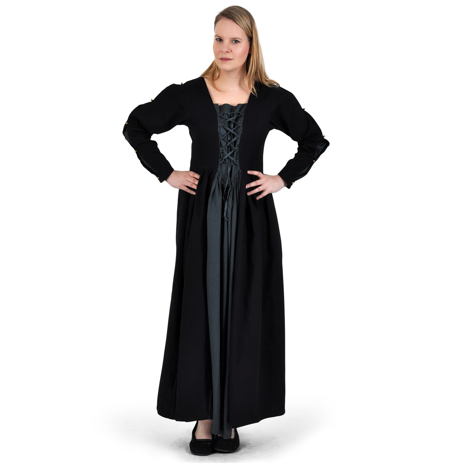 Imagen del producto Vestido Medieval Orianne Negro-Gris Azulado