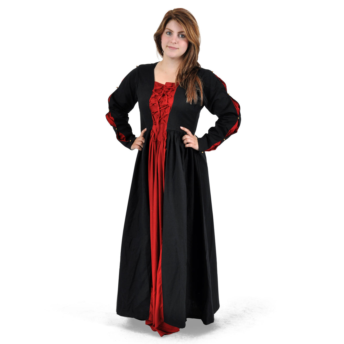 Imagen del producto Vestido Medieval Orianne Negro-Rojo