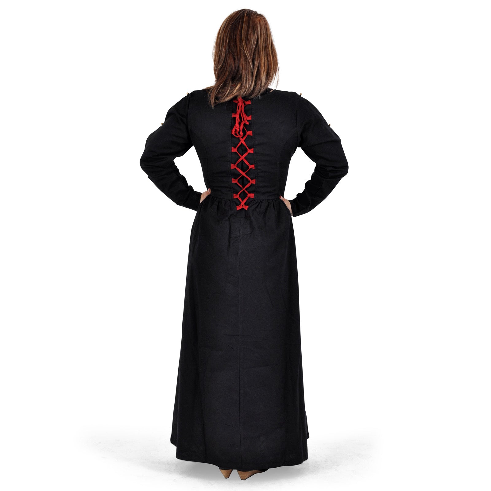Imagen del producto Vestido Medieval Orianne Negro-Rojo