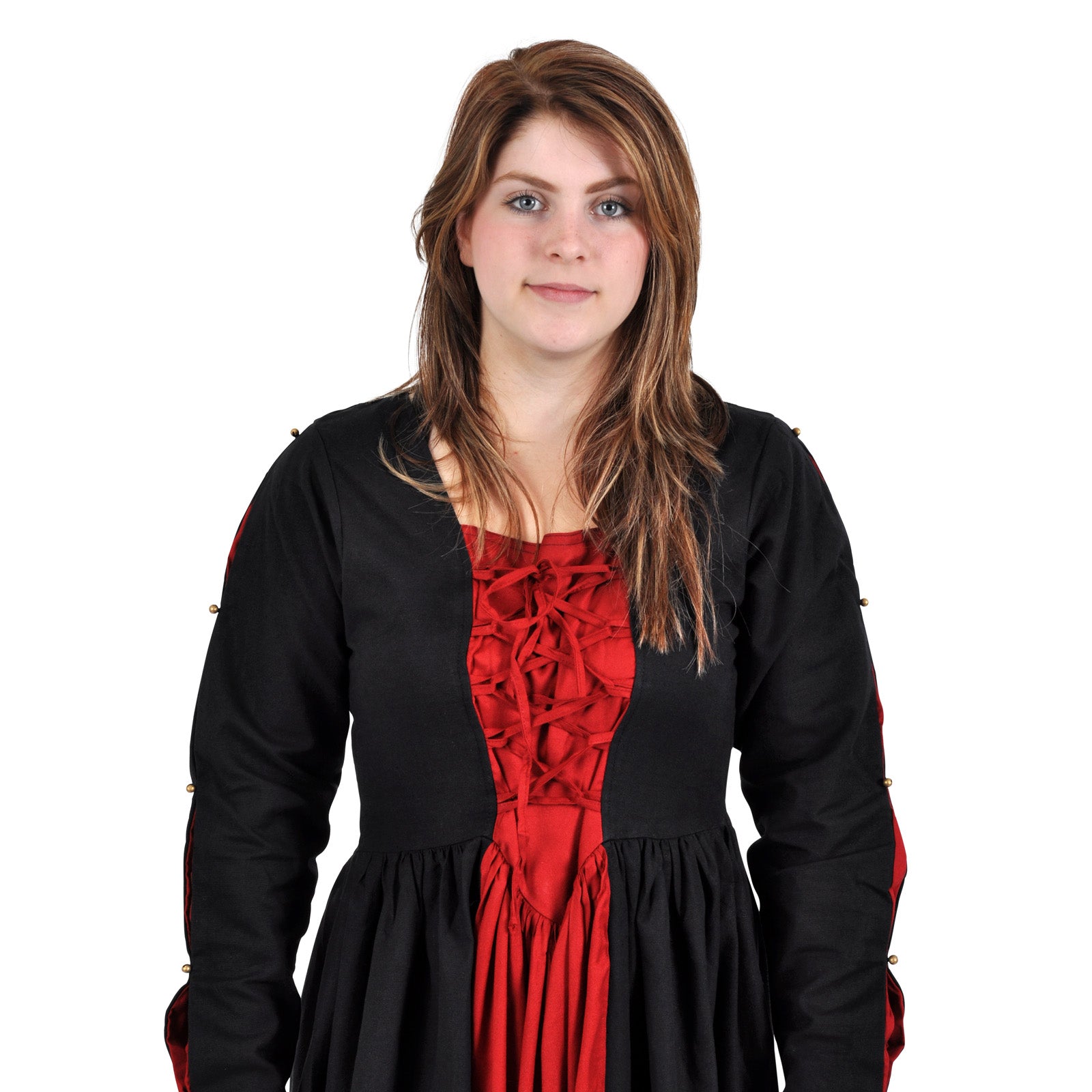 Imagen del producto Vestido Medieval Orianne Negro-Rojo