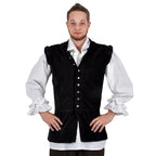 Imagen del producto Jubón de Terciopelo con Cuello Alto Negro