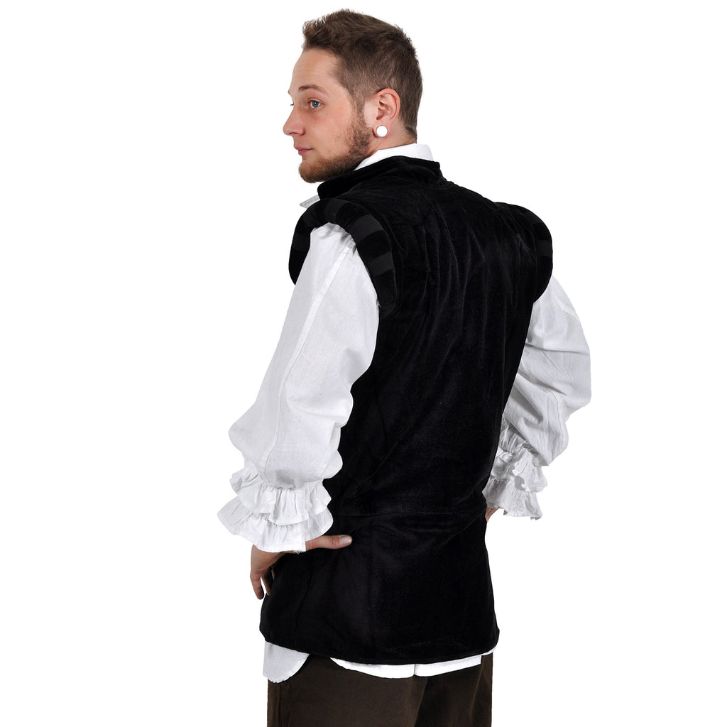 Imagen del producto Jubón de Terciopelo con Cuello Alto Negro