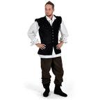 Imagen del producto Jubón de Terciopelo con Cuello Alto Negro
