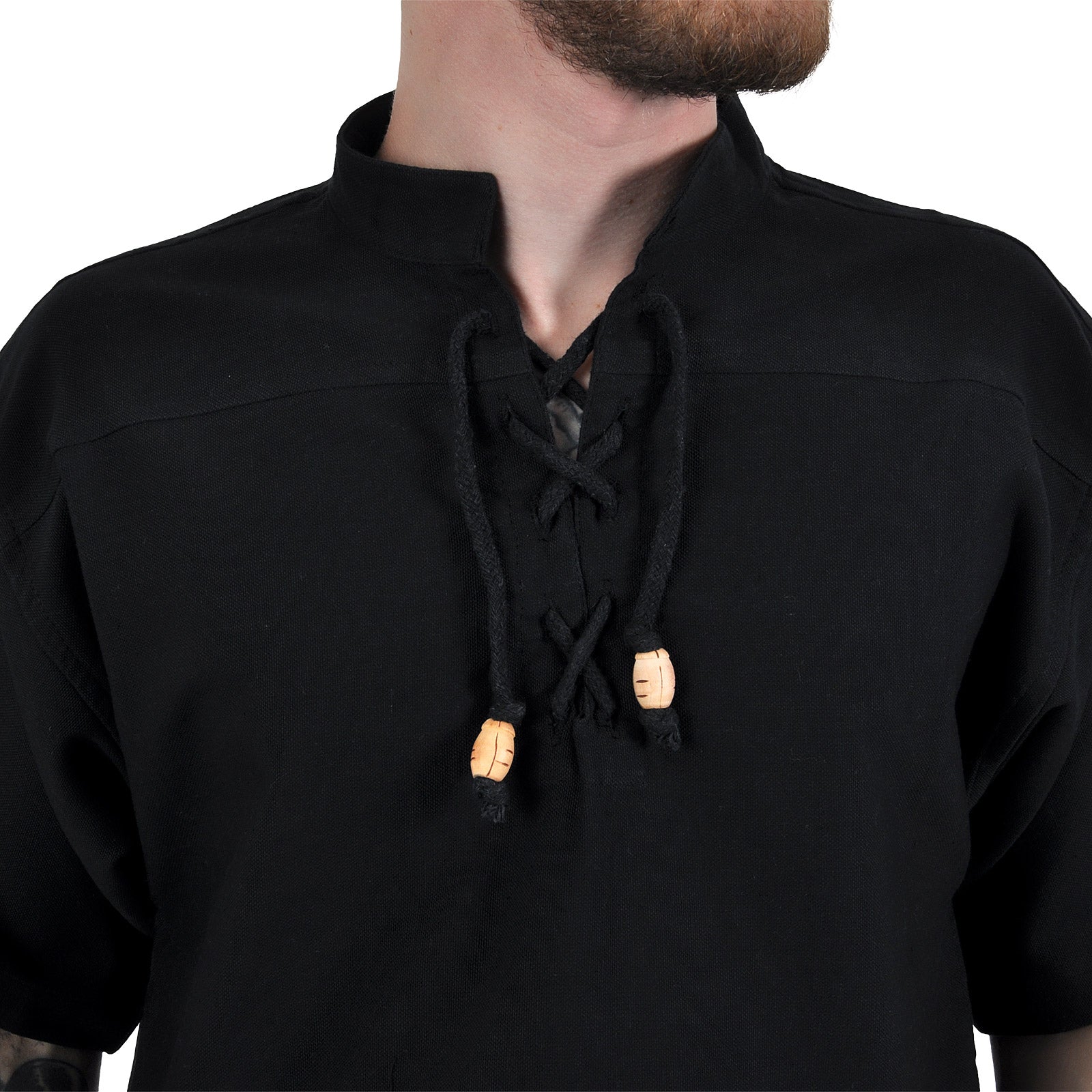 Imagen del producto Camisa medieval de manga corta negra