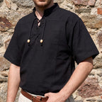 Imagen del producto Camisa medieval de manga corta negra