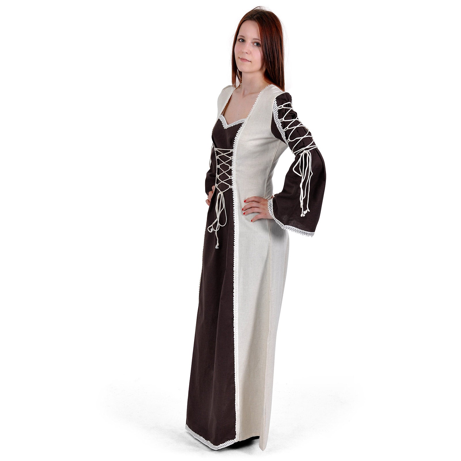 Imagen del producto Vestido medieval Magdalena marrón-natural
