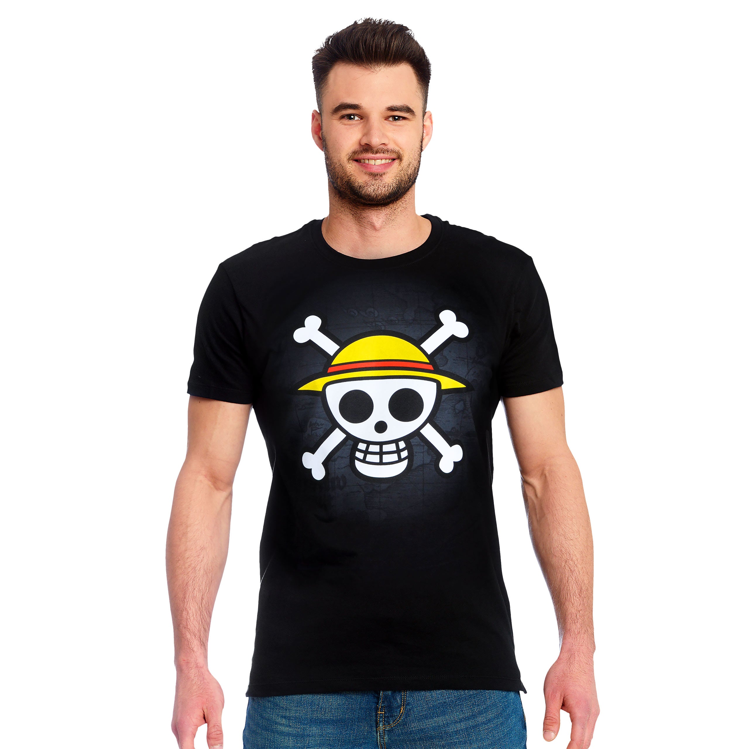 Imagen del producto One Piece - Camiseta Skull With Map negra