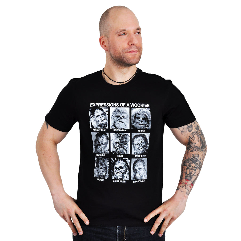 Imagen del producto Star Wars - Camiseta de Expresiones Wookiee negra