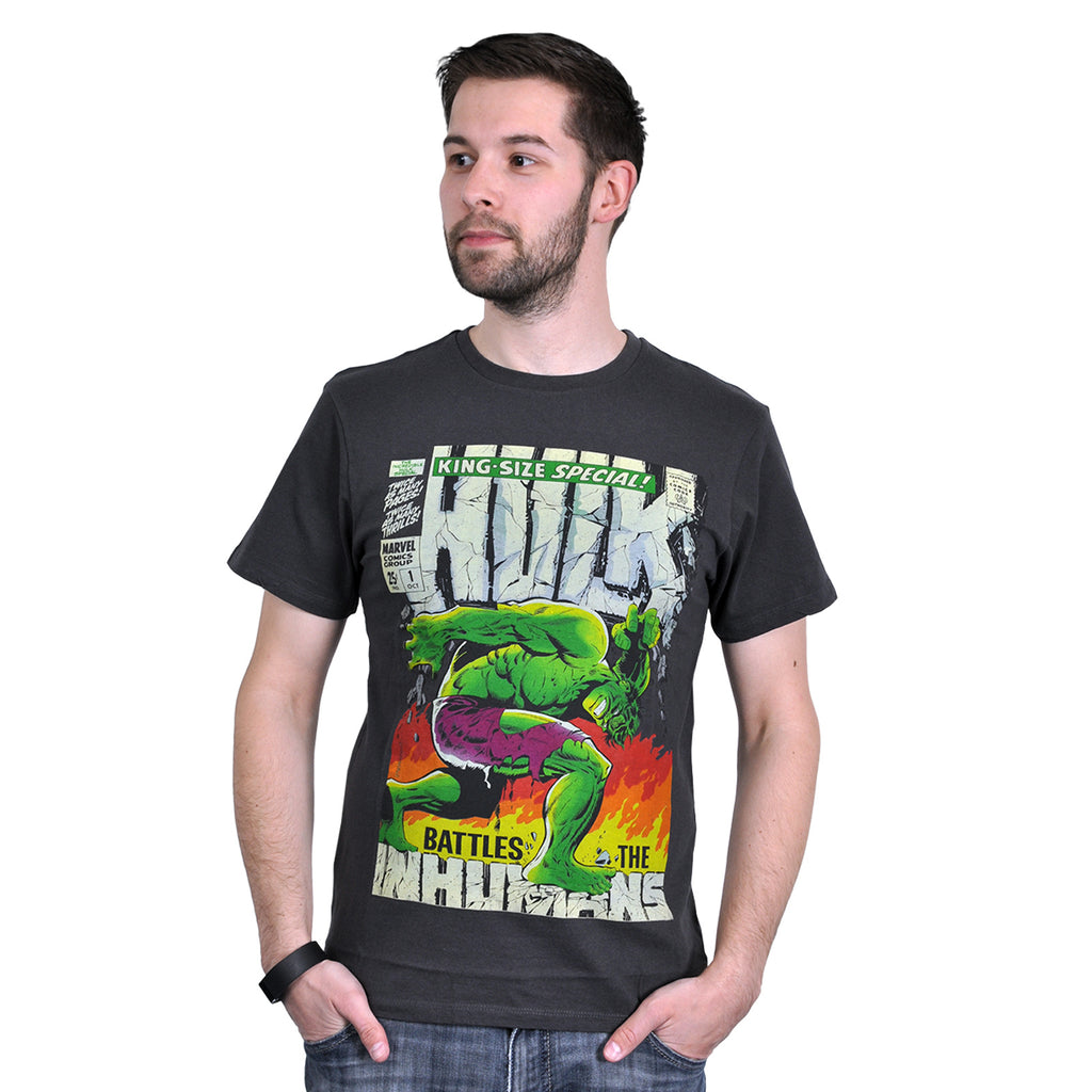 Imagen del producto Hulk - Camiseta gris con póster de Marvel