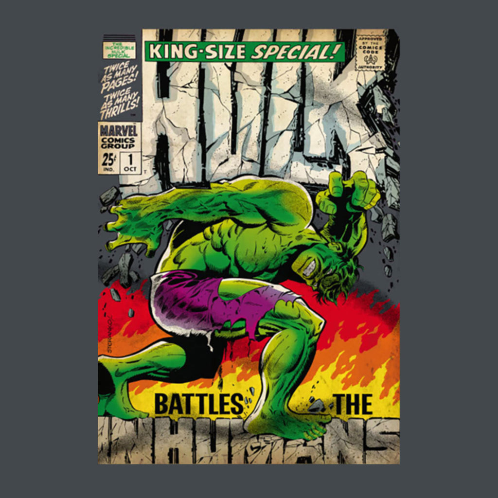 Imagen del producto Hulk - Camiseta gris con póster de Marvel