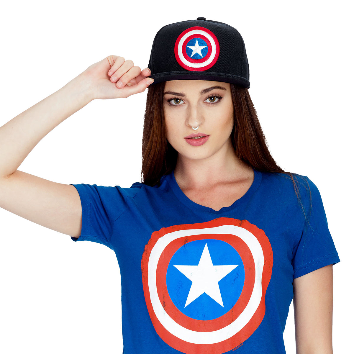 Imagen del producto Captain America - Gorra Snapback con logo azul