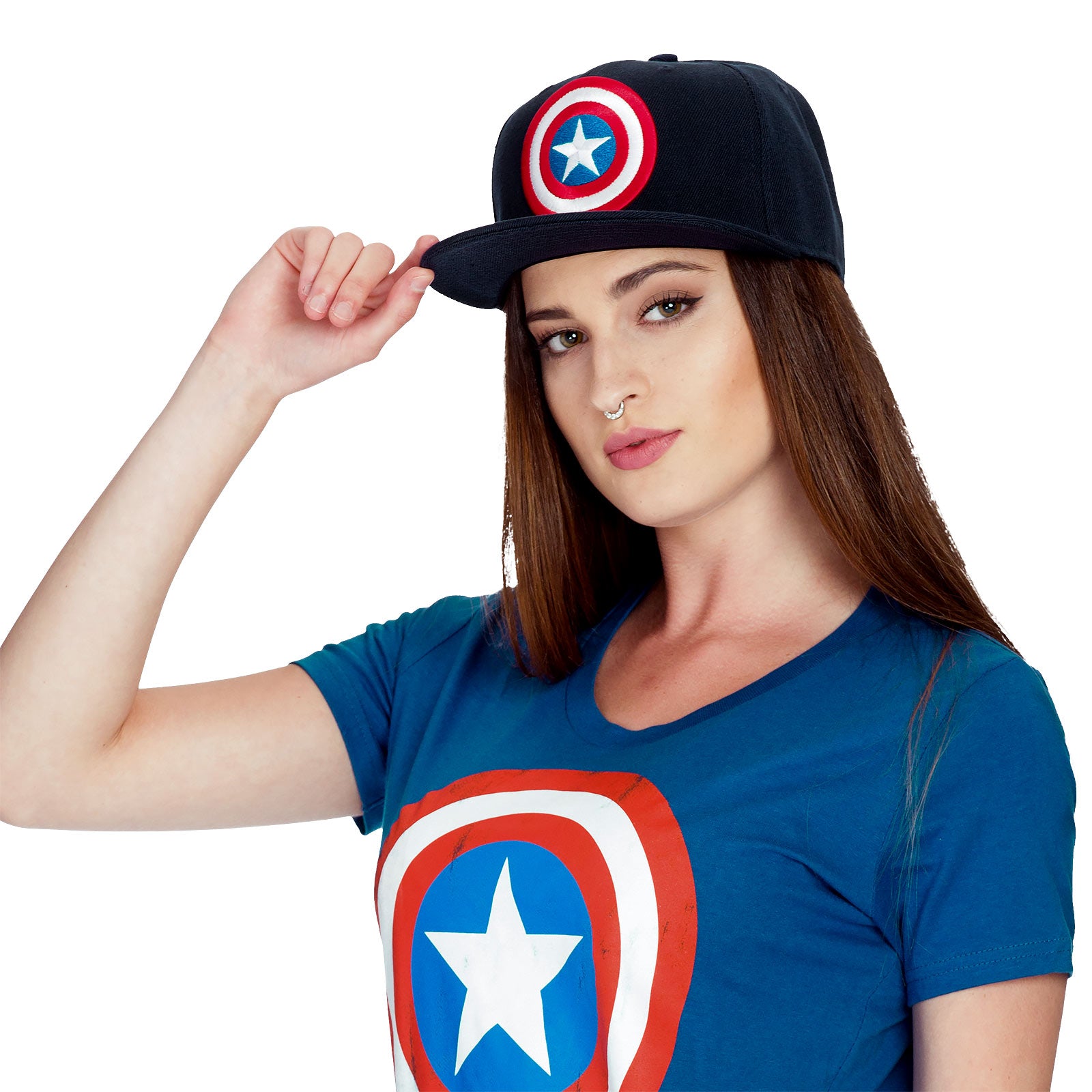 Imagen del producto Captain America - Gorra Snapback con logo azul
